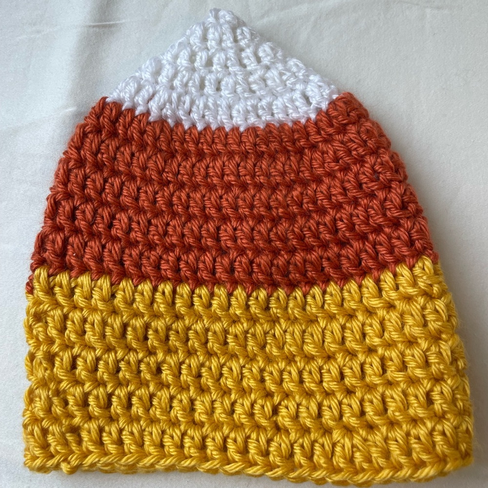 Handmade Crochet Candy Corn Baby Hat